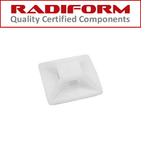 Adhesive Nylon Tie Mount 19mm x 19mm Natural Pk100
