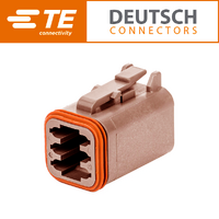 DT06-6S-TN09 6 Way Plug Housing Brown