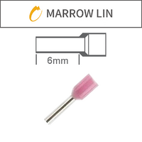 0.34mm² Bootlace Pins 6mm Lgth Pink Pk100