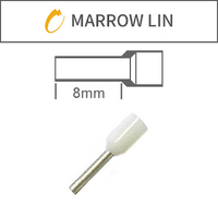 0.5mm² Bootlace Pins 8mm Lgth White Pk100