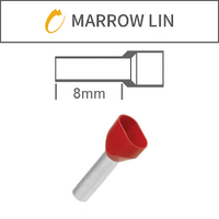 2x 1.0mm² Twin Bootlace Pins Red Pk100