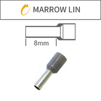 2.5mm² Bootlace Pins 8mm Lgth Grey Pk100