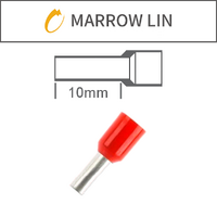 4mm² Bootlace Pins 10mm Lgth Orange Pk100