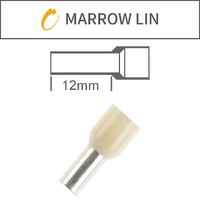 16mm² Bootlace Pins 12mm Lgth Ivory Pk25
