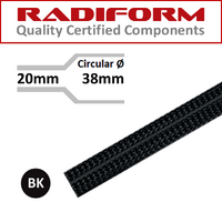PET Expandable Sleeve 20mm Black 5m Pack