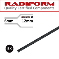 PET Expandable Sleeve 6mm Black 5m Pack