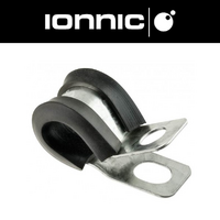  10mm Pack of 10P Clamps Zinc Plated Rubber Lined