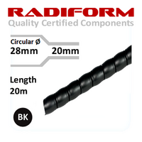 Spiral Wrap 20 to 28mm ID Black 20m Spool