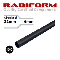 22-6mm RMW Medium Wall Heat Shrink Black 1.2m