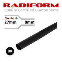 27-6mm RMW Medium Wall Heat Shrink Black 1.2m