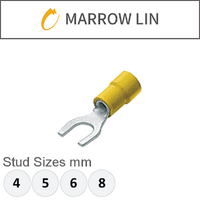 Yellow Fork Terminals Double Grip 4-6mm²