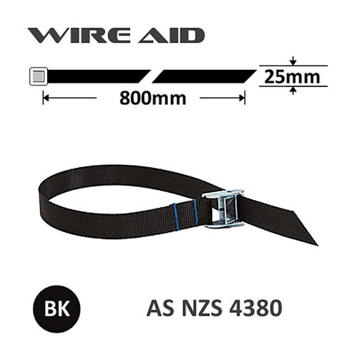 Cam Buckle Strap 800mm 250kg Lashing Capacity