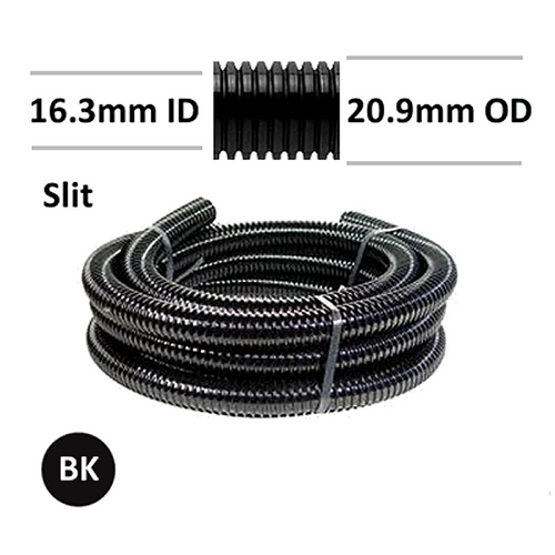 Corrugated Polypropylene 16mm ID With Slit 10m Pk