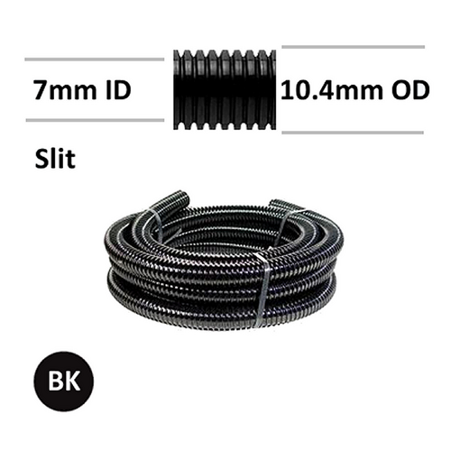 Corrugated Polypropylene 7mm ID With Slit 10m Pk