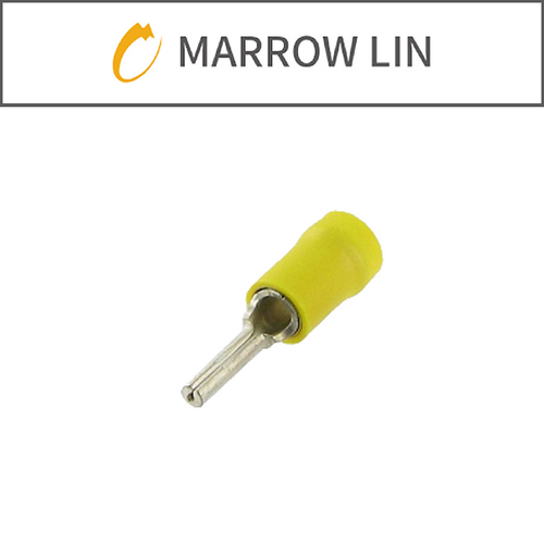 Yellow Pin Terminal Double Grip 4-6mm² Pk50